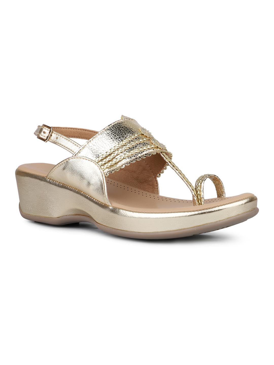Inc.5 Women Gold Smart Casual Embellished Round Heeled Sandals Euro-36 (B0DFW7S2K6) Amazon Price History, Amazon Price Tracker