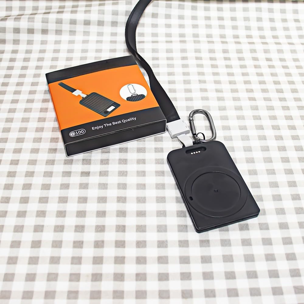Kratzfeste PC-Hülle mit magnetischer Halterung und Trageband für Plaud Note und Note Pro AI-Diktiergerät (schwarz)