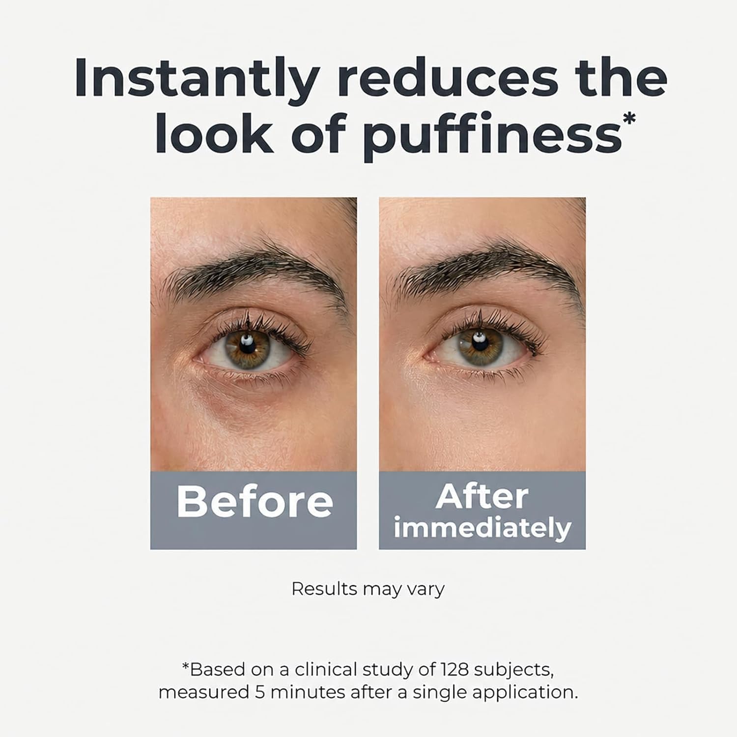 Under Eye Brightener Roller - Caffeine & Retinol Eye Serum for Dark Circles, Puffiness & Fine Lines, Travel Essential Vegan Skincare, Cooling Eye Massage, Dermatologist-Tested, 0.52 fl oz
