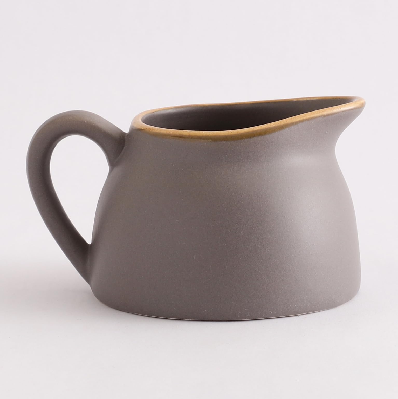 Miah Decor Ceramic Teapot Kettle - Grey | Handcrafted Stoneware Matte Finish | Microwave & Dishwasher Safe Tea & Coffee Sauce Pourer for Home, Office & Gifting - Every Occasion & Dining | 300ml-image-40