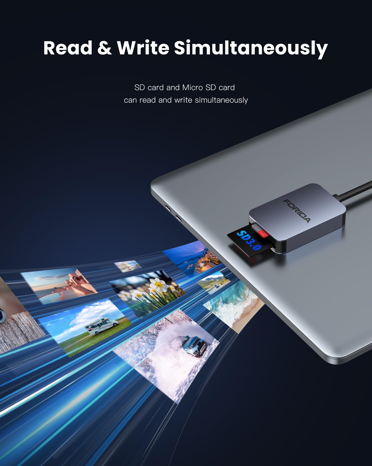 FORIDA USB C Hub, 10 Gbit/s USB C Splitter für Laptop, 2 USB C 3.2 und 2 USB A 3.2