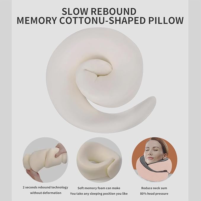 Almohada de Viaje Ajustable 360° con Espuma Viscoelástica miniatura 6