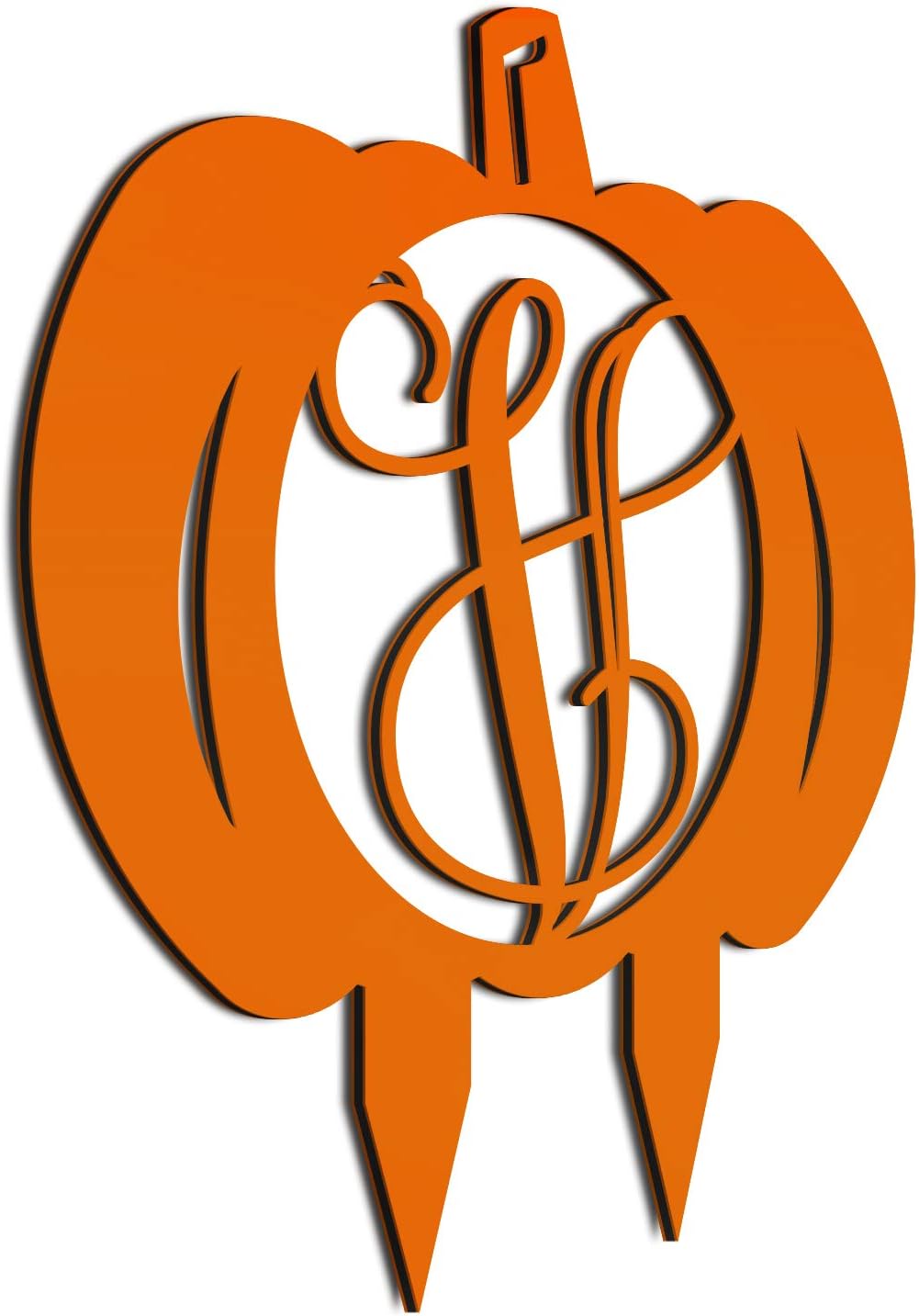 JASS GRAPHIX Initial A Monogrammed Aluminum Pumpkin Sign for Lawn décor