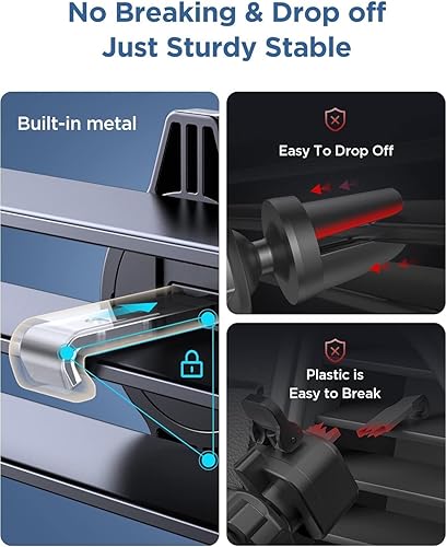 Miniatura 7 de LISEN Cargador de montaje de coche MagSafe para iPhone 15, cargador de ventilación universal inalámbrico de 15 W para iPhone, accesorios de