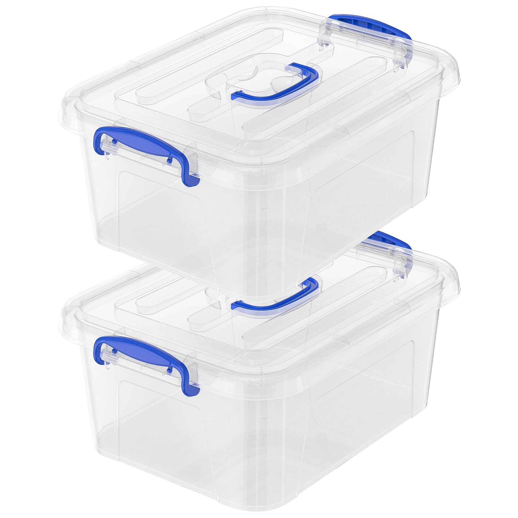 Amazon.com - 9 Quart Clear Storage Latch Bins with Lids/Handle