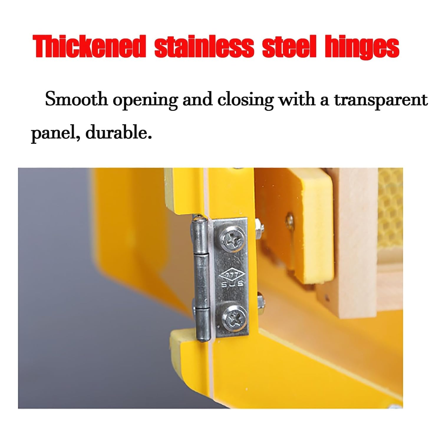 Indoor Wall-Mounted Beehive, Observation Beehive Starter Kit, Stainless Steel Loose-Leaf, Acrylic Viewing Window, Hexagon Bee Hive, for Beekeeping Enthusiasts, Bee Farm