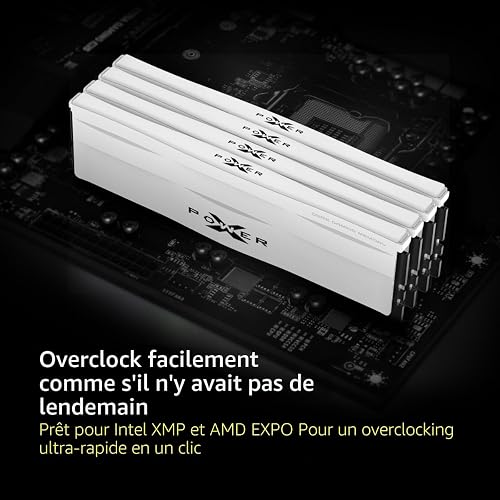 Silicon Power DDR5 32GB (2x16GB) RGB 6000MHz (PC5-48000) 288-pin CL30 1.35V UDIMM Desktop Memory Module RAM SP032GXLWU60AFDF Black RGB - 3