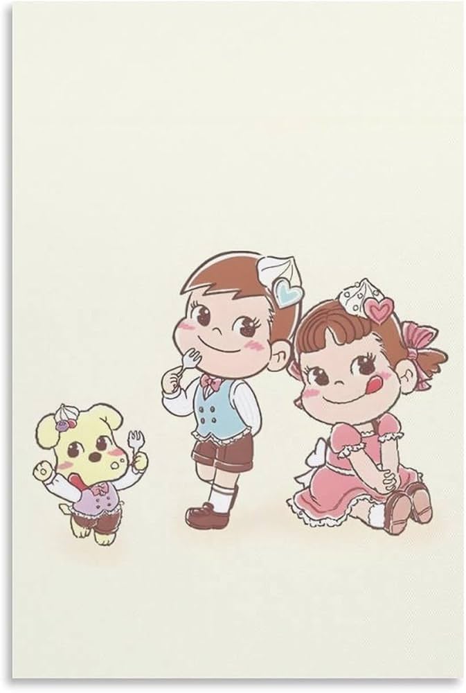 Amazon.co.jp: ペコちゃん ポコちゃん アートポスター 飾り絵 かわいい