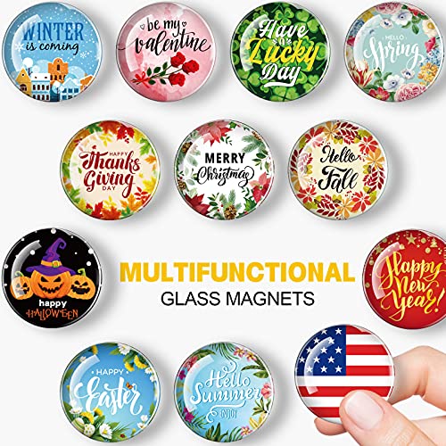 Set de 12 imanes de vidrio decorativos para refrigerador miniatura 2