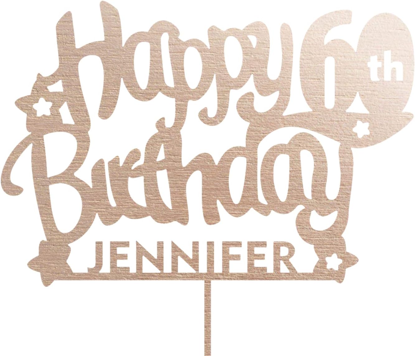 Birthday Cake Topper - Anniversary Birthday Topper - Customize Cake Topper - Personalized 60 Birthday Cake Topper - Happy Birthday Cake