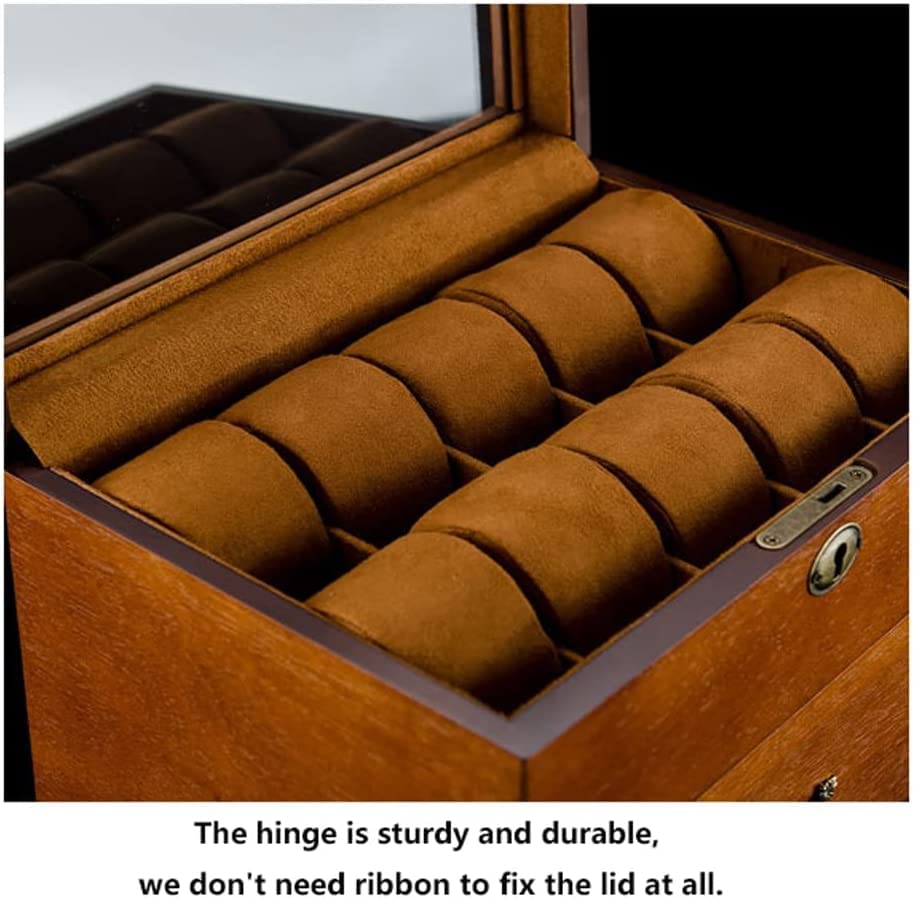 Sieraden Horloge Accessoires Dubbellaags Vintage Hout 20 Slots Horloge