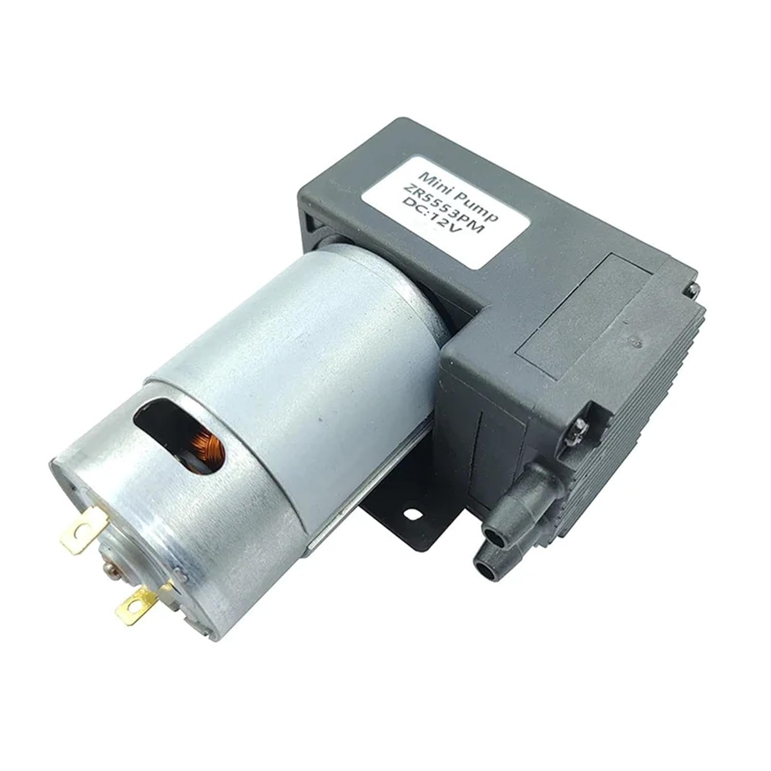 DC 12V 10L/M -80KPa Mini Vacuum Air Pump Negative Pressure Suction Diaphragm Pump DIY Packer Inflator Large Flow High Pressure 1Pcs