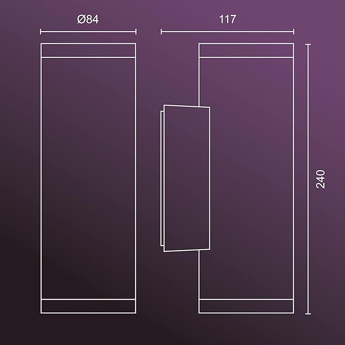 Philips Hue Philips Hue Appear Muurlamp - Wit en Gekleurd Licht - Buitenlamp - IP44 - Dimbaar - Verbind met Bridge - Slimme Lamp Werkt met Alexa en Google Home - Zwart photo 3