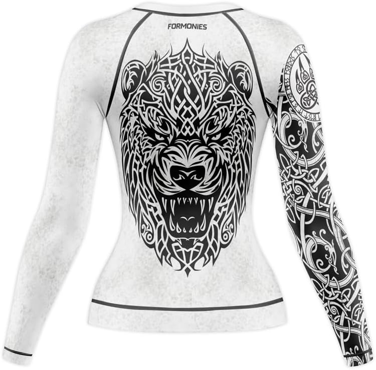 Viking Women's Compression Shirt Long Sleeve MMA BJJ Rash Guard Grappling Jiu Jitsu No Gi