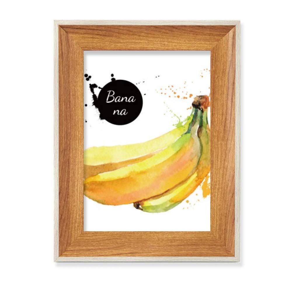 Cadre de photo en bois avec tableau art aquarelle banane pour raviver un meuble vide