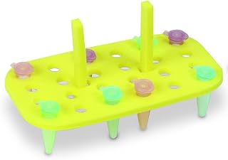 Heathrow Scientific - HEA2165C HD2165C Polypropylene Rectangle Floating Foam Tube Rack, 24 Tubes, Yellow (Pack of 5)