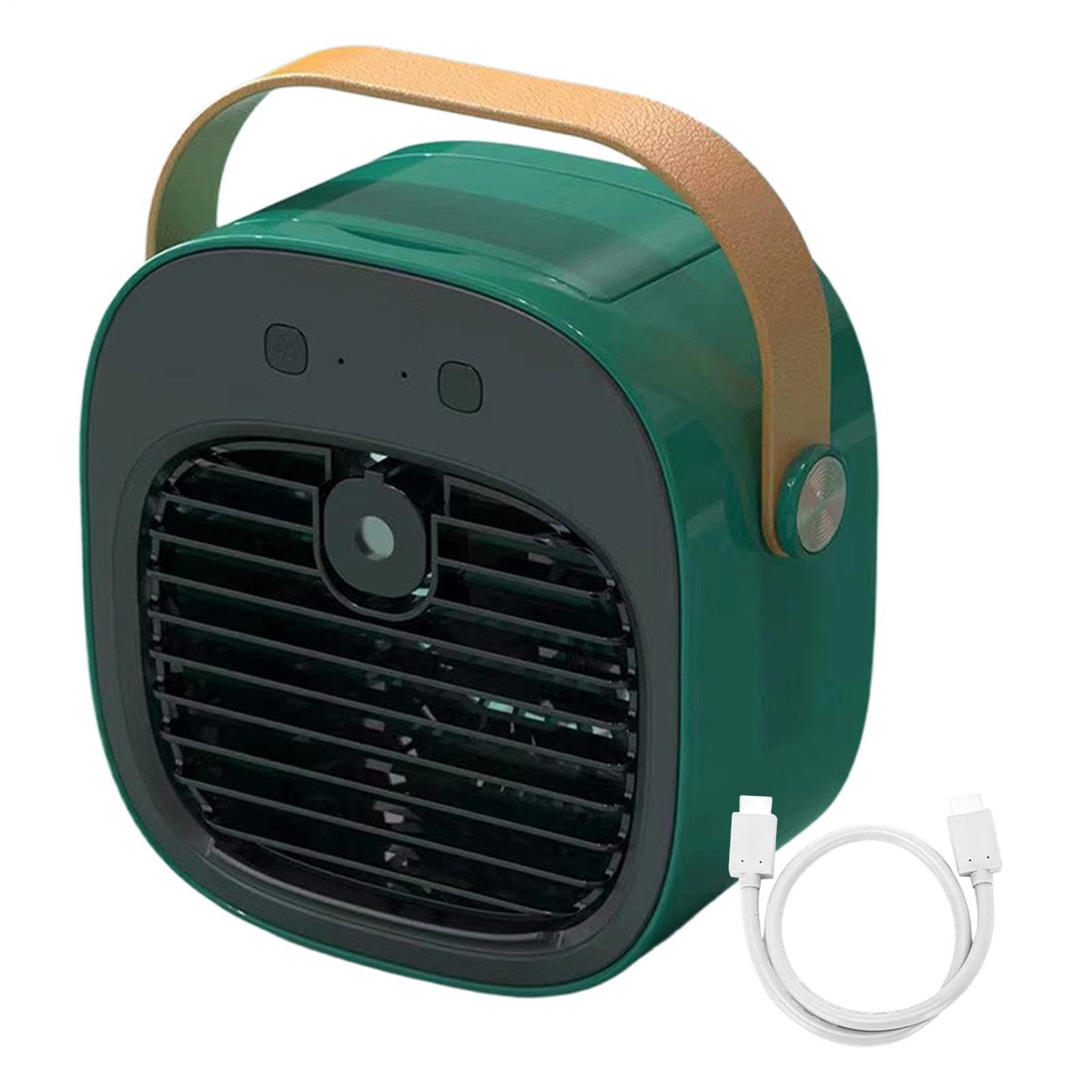Ventilatore Scrivania Portatile Ricaricabile Con 3 Velocità Regolabile | Ventilatore da Tavolo con Nebulizzazione Rinfrescante per Casa Viaggio Ufficio Camera Soggiorno Campeggio
