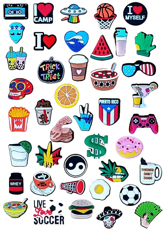 Batu Lee Original Random Charm Pack (8/12/16/20 Pcs) – Fun Designs for Clogs