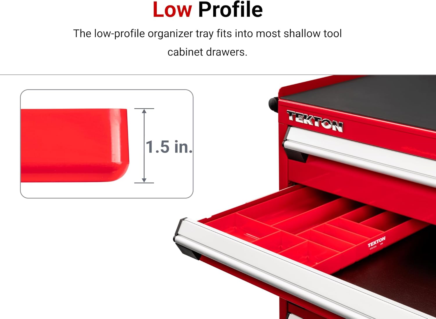 TEKTON 10-Compartment Organizer Tray (Black) | OTD11110 | Made in USA