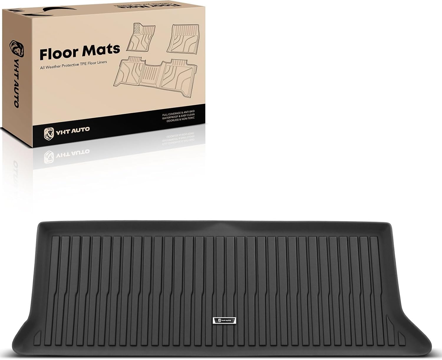 YHTAUTO Cargo Mat Compatible with Ford Expedition & Lincoln Navigator 2003-2017 (Not EL L), TPE All Weather Car Mat Waterproof Anti-Slip Odorless, Interior Accessories, Cargo Mat Trunk Mat