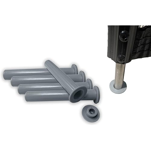 5-Pack Gray Sleeve and Cap Set for Pool Safety Fence | Original Made By Life Saver Pool Fence DIY - 5/8'' Base Diameter and 4'' Height | For Use on Concrete, Pavers, Deck