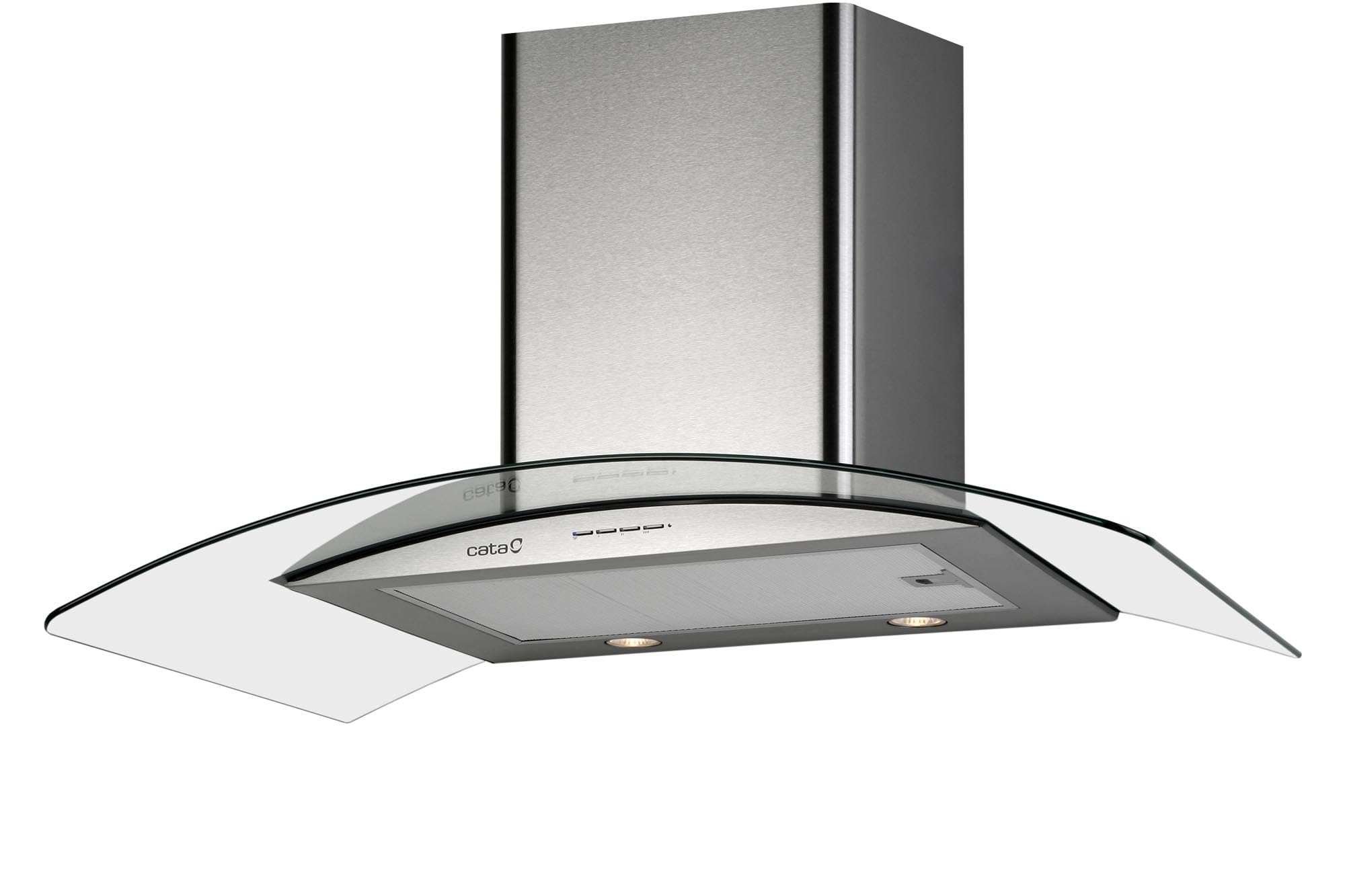 GAMMA 900 - Dunstabzugshaube für die Küche - Dekorative Ausführung - 280 W Motor - Energieklasse A - 3 Absaugstufen - Elektronisches Bedienfeld - Ausführung in Edelstahl - Cata