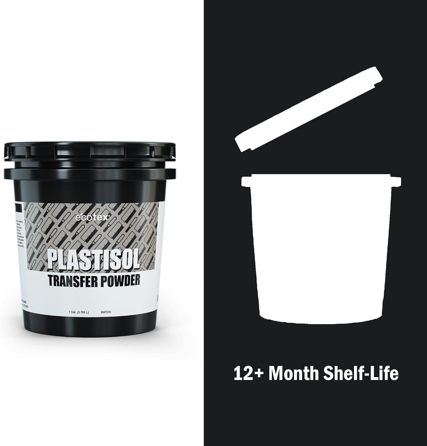 Ecotex Plastisol Transfer Powder for Screen Printing (5LB) - Bonding Heat Transfer Ink, Extends Screen Print Life, Heat Press Iron-On for Fabric