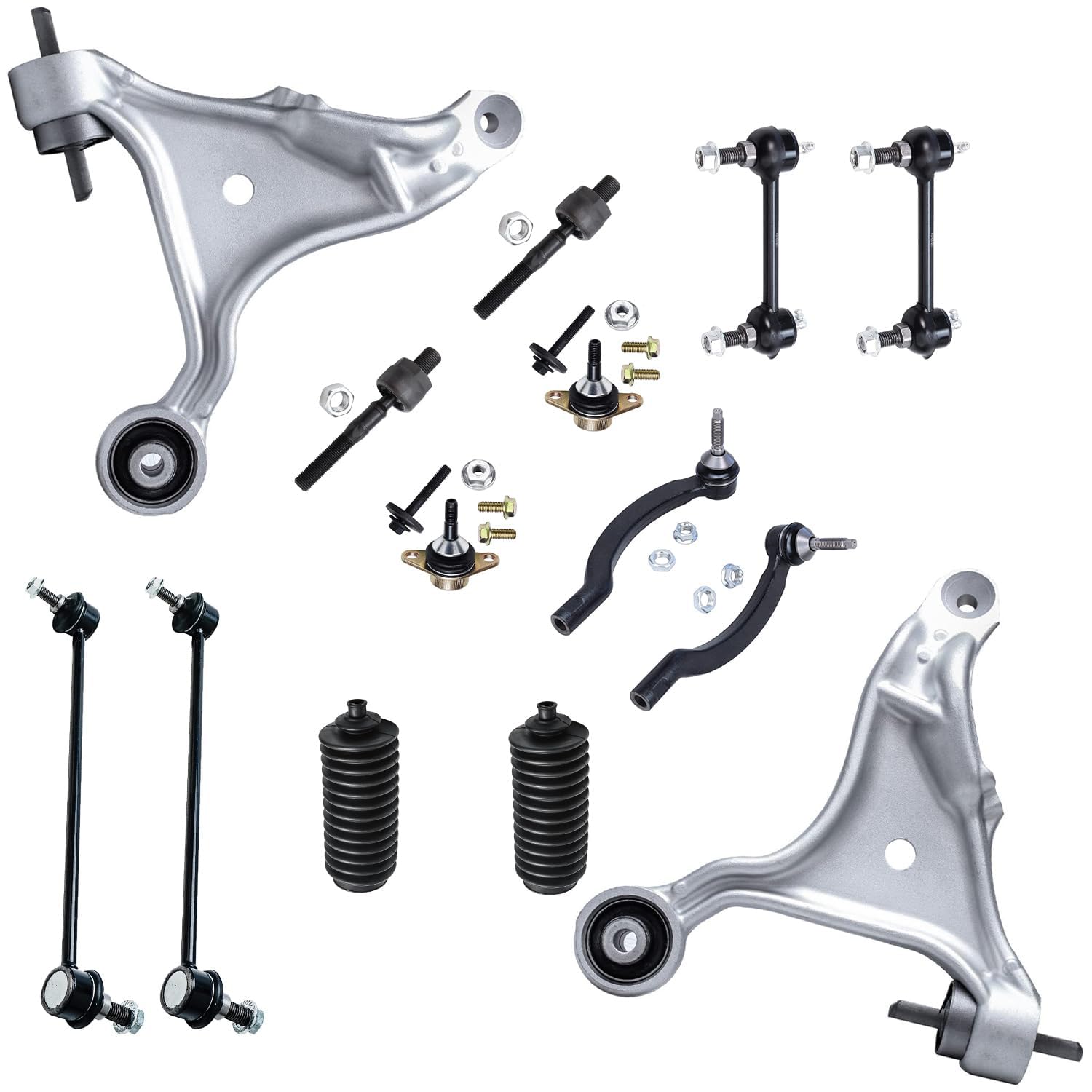 Detroit Axle - 14pc Front End Suspension Kit for 2000-2006 Volvo S80 2