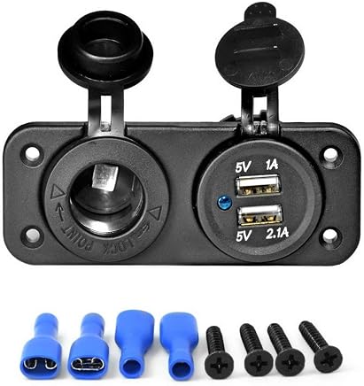 Gwendoll Dual USB de Cigarrillos del Coche m?s Ligero Dispositivo de Carga del z?calo del Adaptador del Cargador del Coche de energ?a de 12V de Salida del Divisor de Accesorios de veh?culos