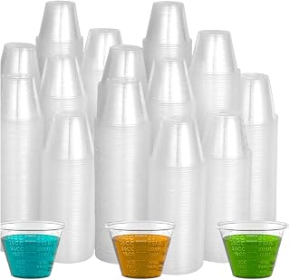 Dimes [2000 Count - 1 oz Plastic Medicine Cups Bulk Pack, for Epoxy Mixing, Resin Mixing and Paint Mixing - 1 Ounce (30ml) Disposable Graduated Plastic Cups for Pills and Medication