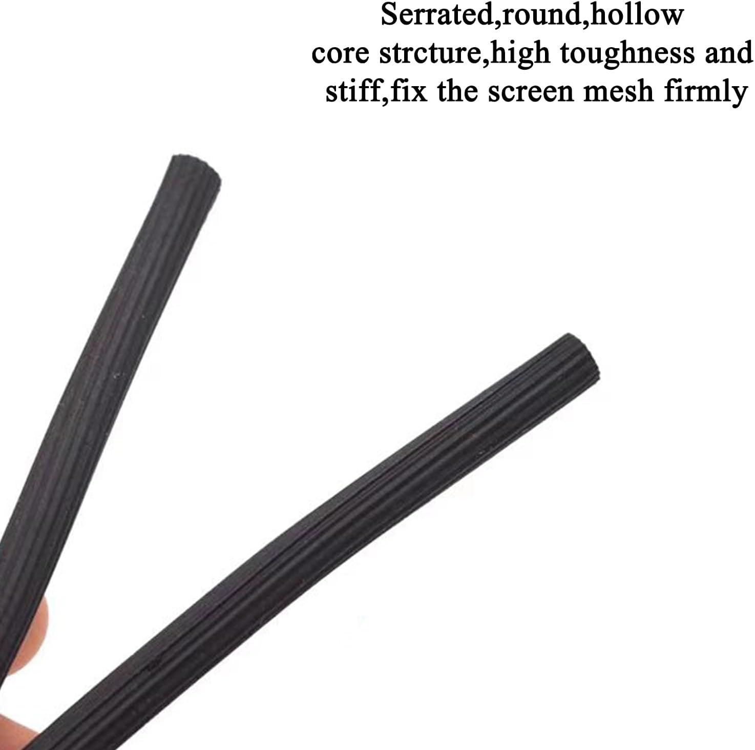 Window Screen Spline, 0.175" x 100' Window Screen Retainer Spline, Replacement Round Black Spline Window Screen Repair