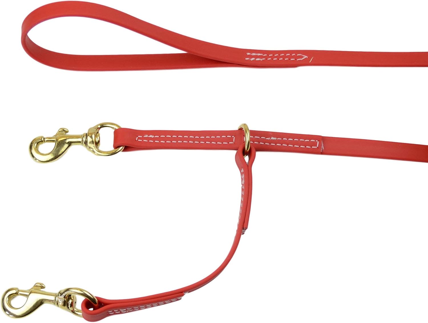 5/8 Inch x 6 Feet RedLine K-9 All Weather Prong Collar Leash - Black