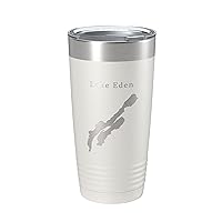 Vista 13 de Lake Eden Map Tumbler Travel Mug Insulated Laser Engraved Coffee Cup Vermont 20 oz Maroon