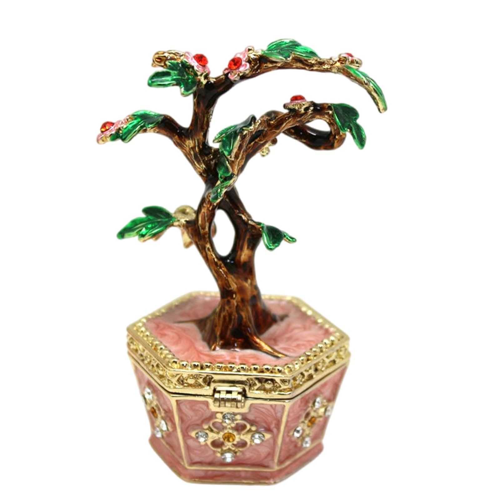 YROHGKPN Creative Money Tree Shaped Desktop Ornament Jewelry Organiser Box with Lid Storage Container for Sorting Small Item Creative Storage Organiser