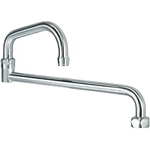 Krowne DX-426 Diamond Series 18" Double Jointed Swing Spout, Ultra-Polish Satin Finish, Solid Chrome Plated Brass Body, Fits All Diamond Series Faucets