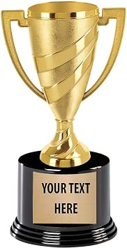 Crown Awards Gold Cup Trophies, 8" Gold Cup Participation Real Trophy Award Prime