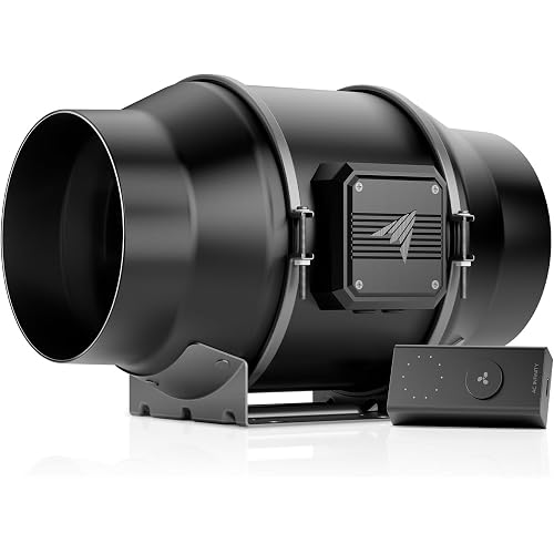 AC Infinity CLOUDLINE S6, Quiet 6” Inline Duct Fan with Speed Controller