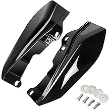 Gloss Vivid Black Mid Frame Air Heat Deflectors Compatible for Harley Touring Street Glide Electra Glide Road King 2009-2016 Models Without Cool Flow Fan