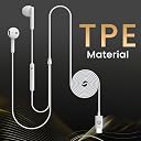Portronics Conch Theta C in Ear Type C Wired Earphones with in Line HD Mic, Powerful Audio, 14.2mm Driver, Unique Earbuds Design, TPE Anti Tangle Wire, in line Controls, Wide Compatibility(White) gallery image