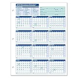 ComplyRight 2018 Attendance Calendar Card, White, Pack of 50