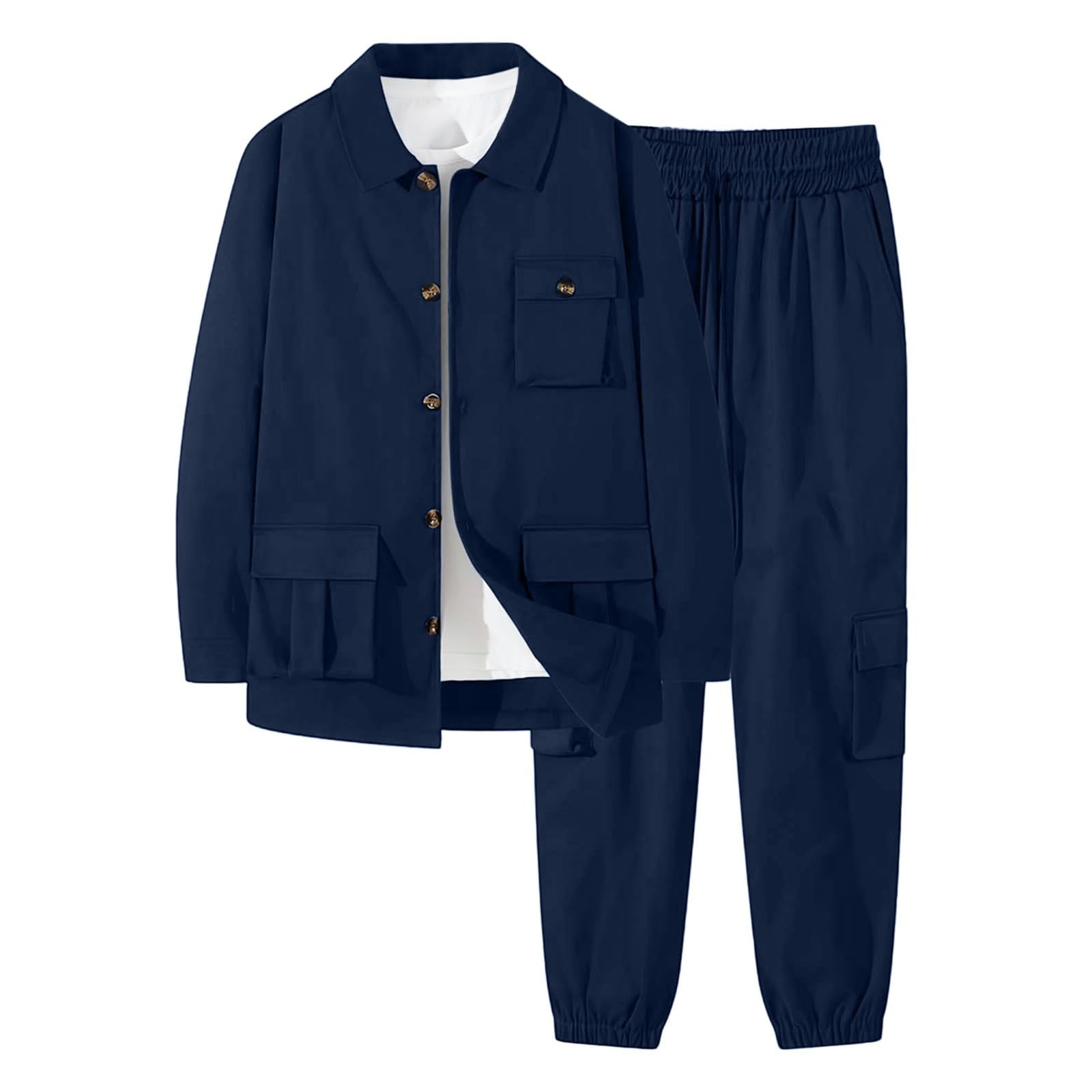 Generisch Dres treningowy dla mężczyzn, dres do biegania, modny motyw, 2-częściowy, hip hop, Y2K, streetwear, bluza z kapturem + spodnie do biegania, strój rekreacyjny dla mężczyzn, sweter z kapturem