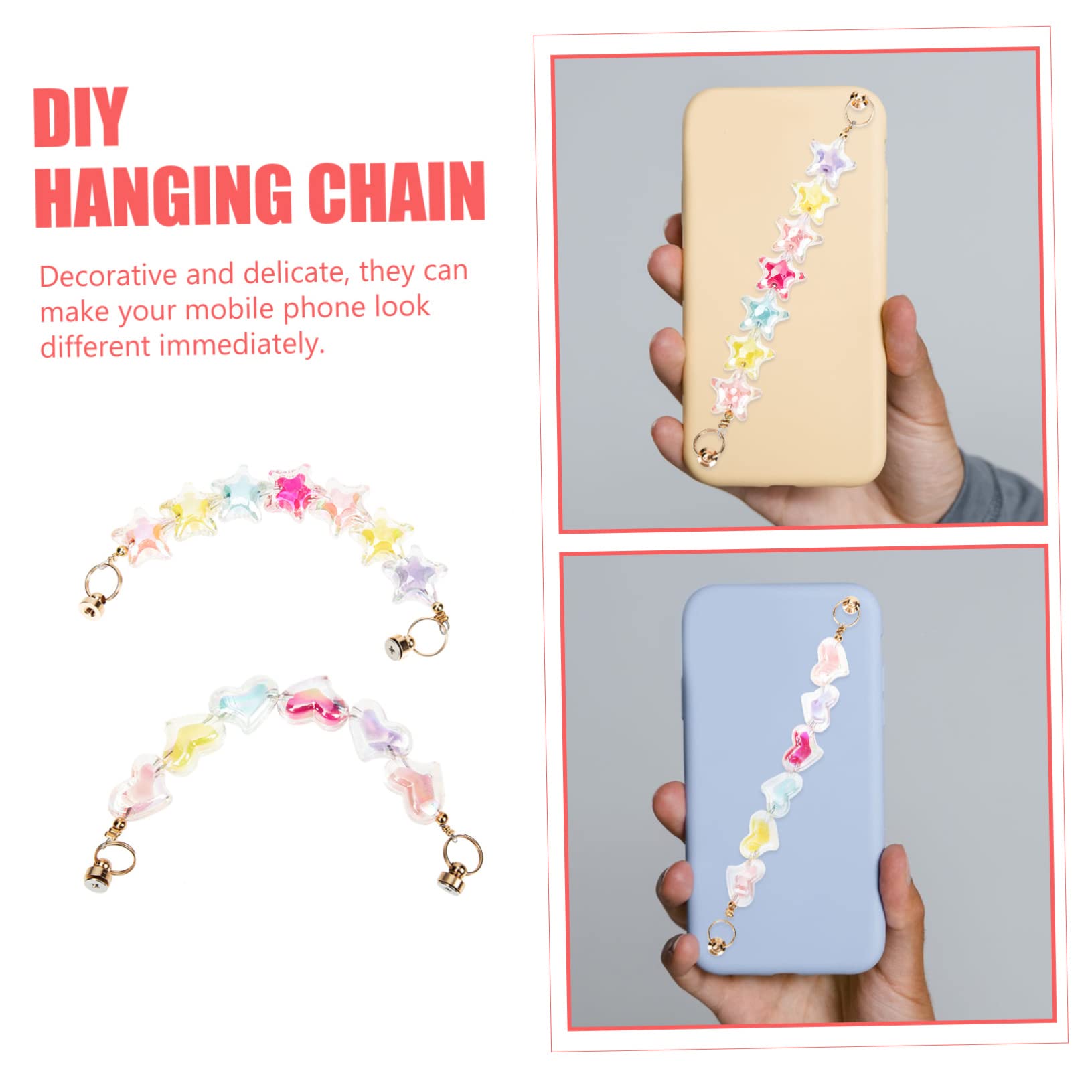 jojofuny 10piezas Cadenas Para Fundas De Teléfono Forma De y Accesorios Para Decoración De Móviles Cadenas Colgantes