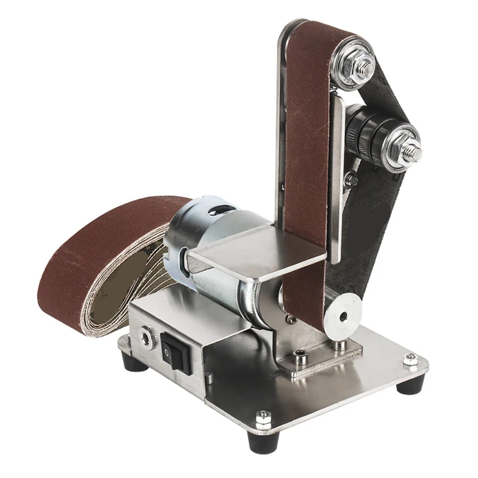 Csdasw 775-1 Mini Electric Grinder Belt Machine Belt Grinder Polishing Machine Grinding Jewellery Diy(775-1)