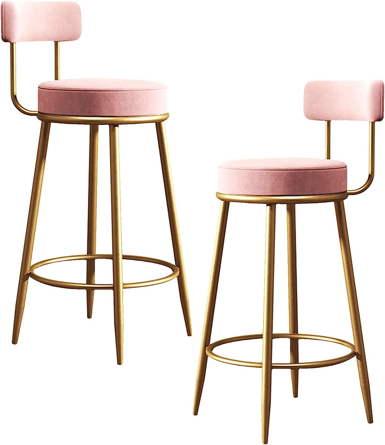 Tabouret de bar en velours confortable pour éviter le mal de dos autour de votre îlot de cuisine