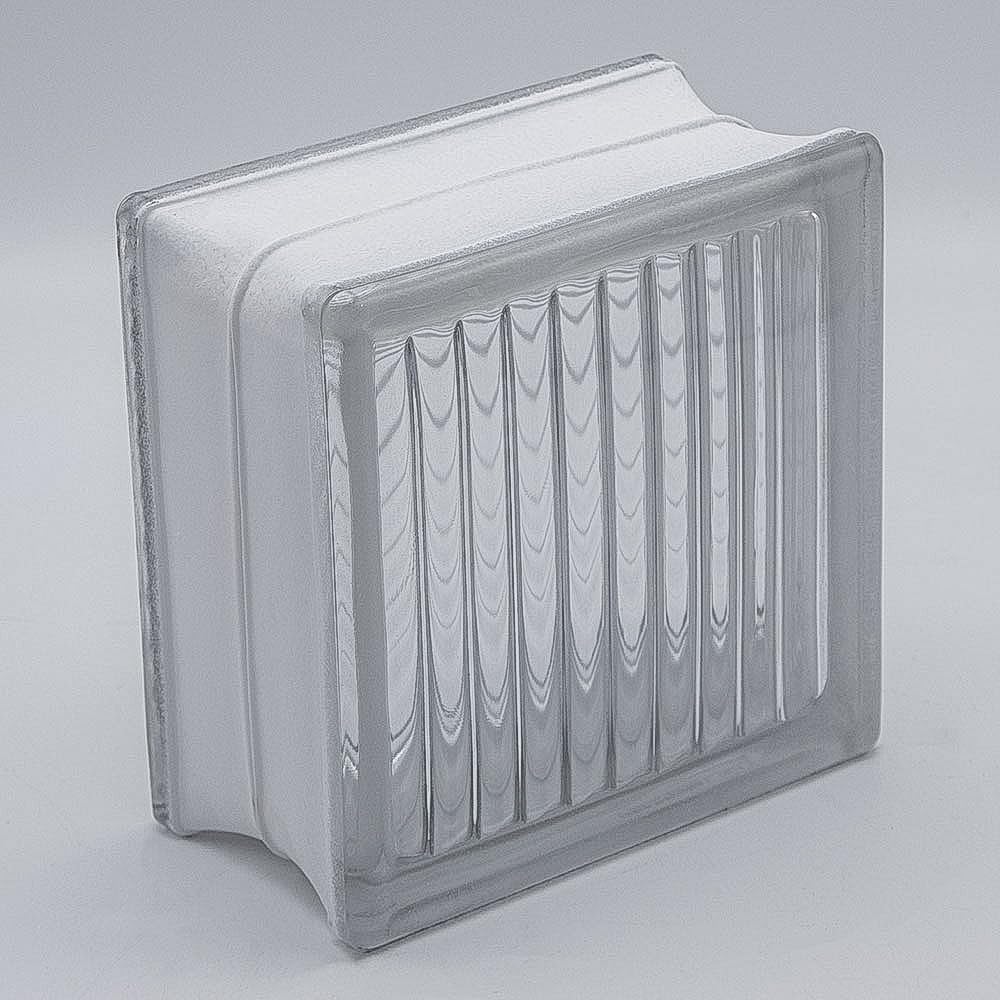 Bloque de vidrio básico Cruzado transparente brillante 14,5x14,5x8cm - 5 piezas