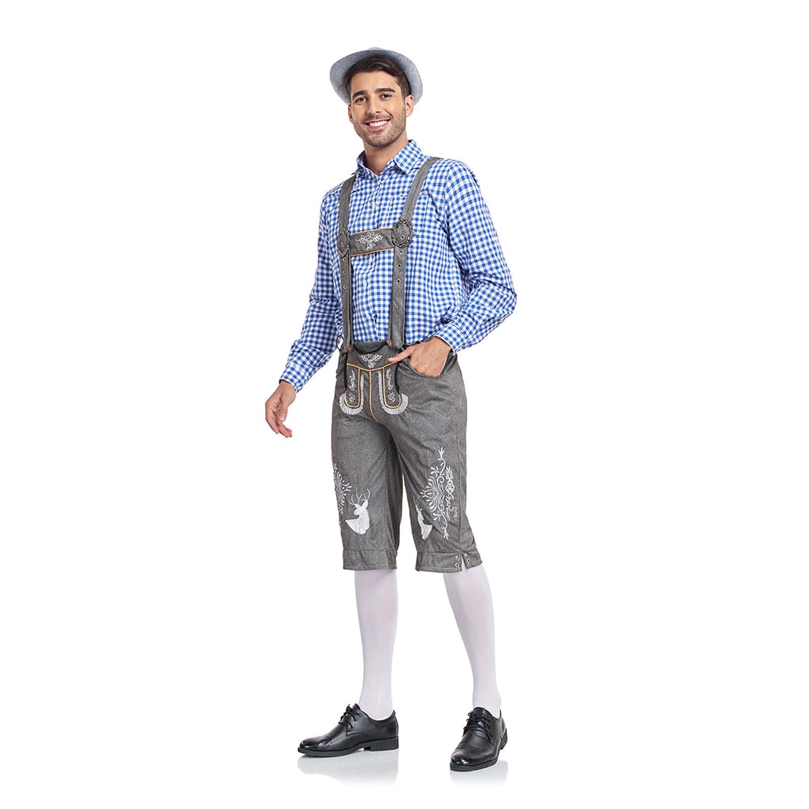Lederhose Herren Trachtenlederhosen Für Herren Latzhose Tracht Damen Lederhose Kurz Trachtenhose Schwarz Oktoberfest Outfit Lang Trachten Trachtenhemd Weiß Trachtenschuhe Trachtenjacke M