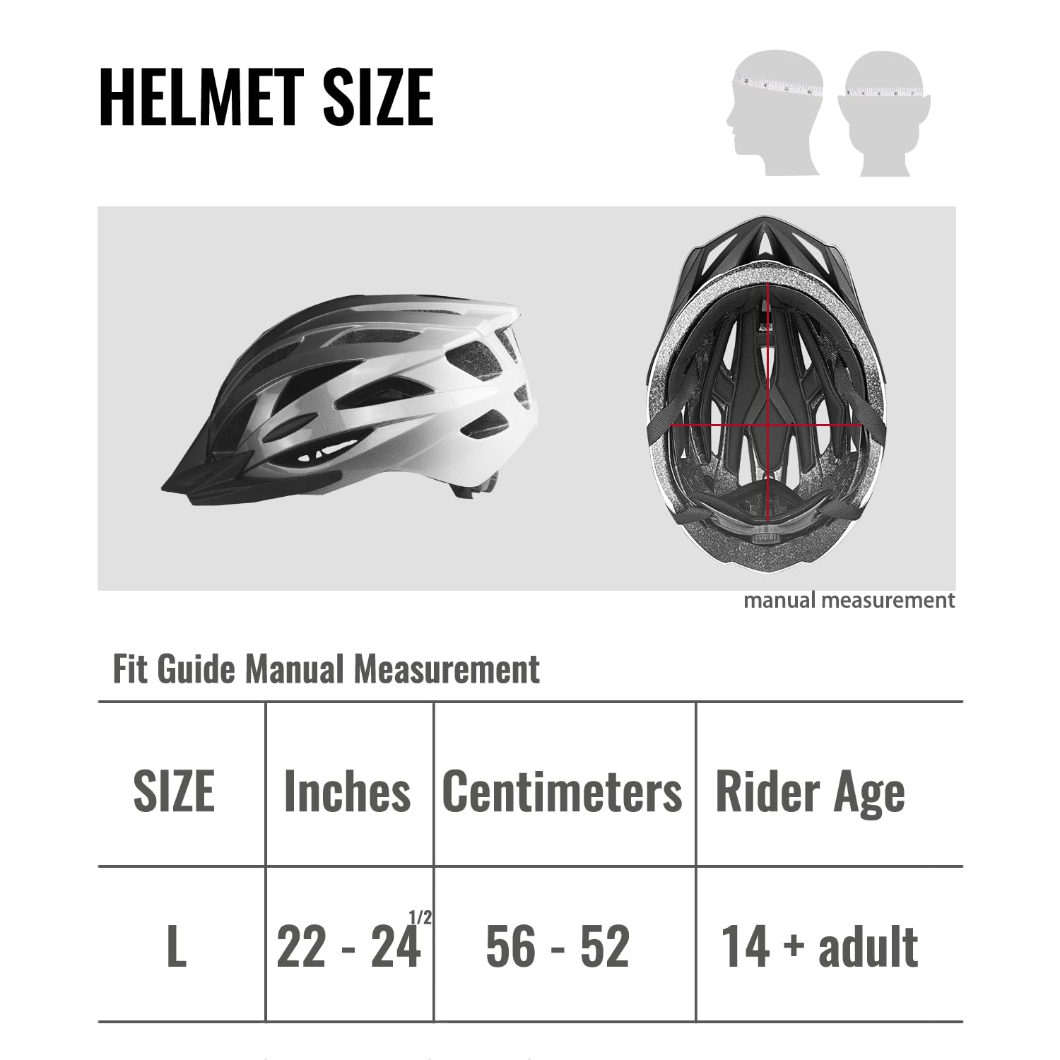 AISSTXOER Adult Bike Helmet Men and Women Bicycle Helmet Removable Visor Adjustable Cycling Helmet Suggested Fit 56 to 62cm for Mountain & Road with CPSC Safety-Certified (Silver)