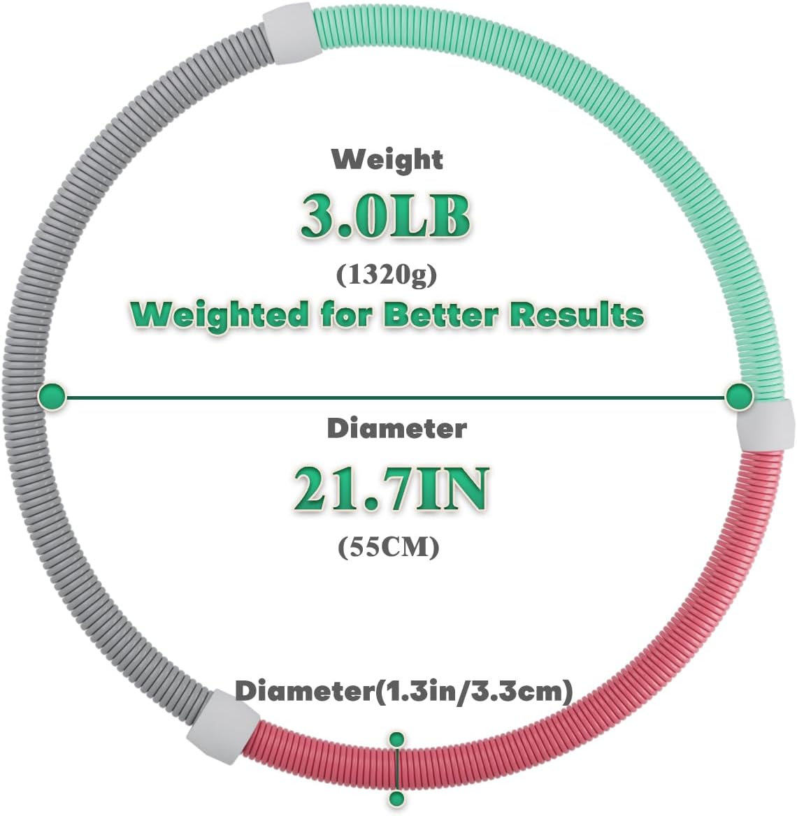 Weighted Soft Spring Hula Hoop for Adults,Soft Waist Friendly Design and Efficient Fat Burning, Suitable for Various Venues, Homes, Outdoor Activities, etc.