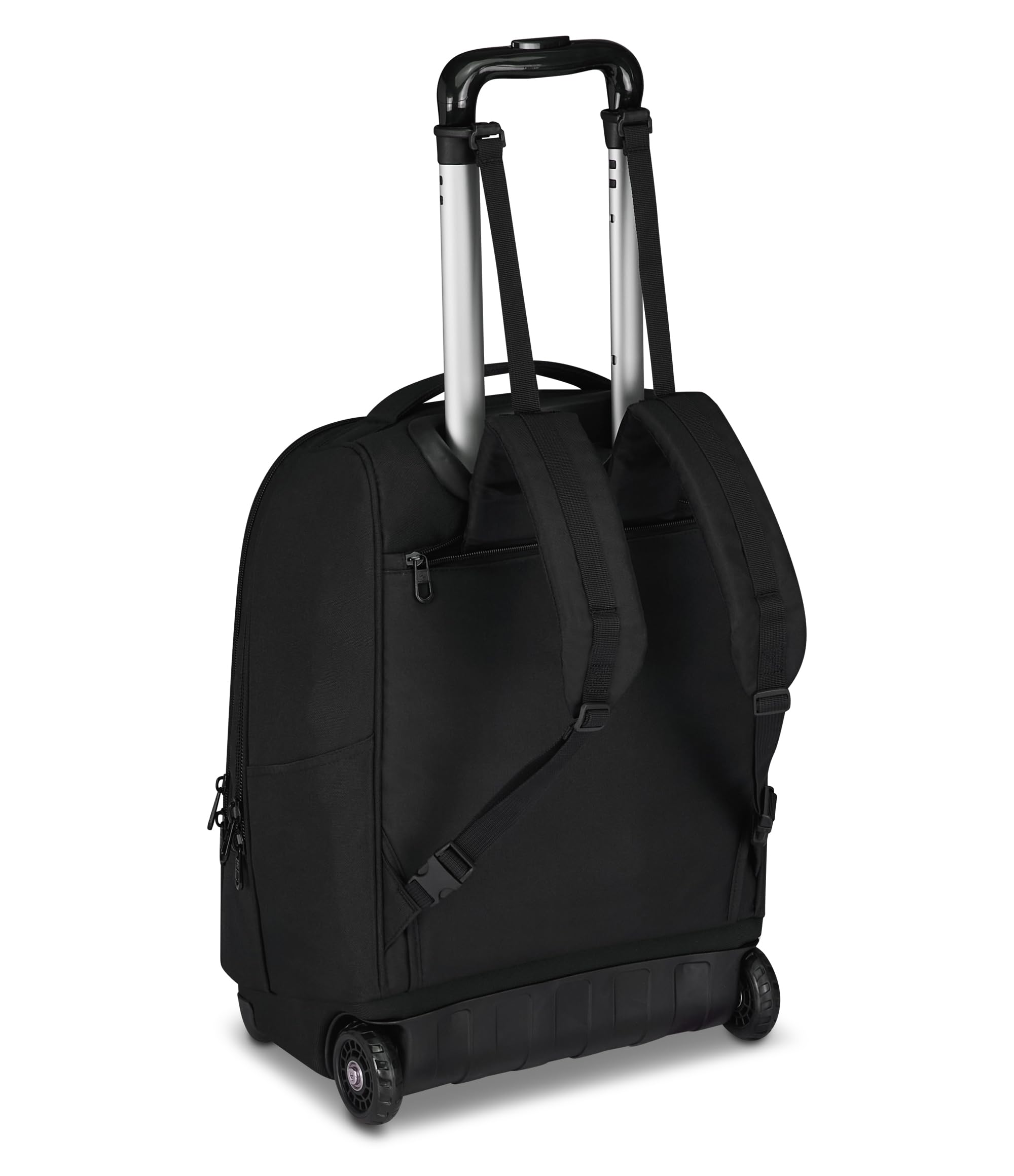 Invicta Trolley Scuola Fisso New Benin Solid, Nero, 2 in 1, Doppio Uso, Trolley e Zaino, Zaino Scuola Viaggio, Ragazzo e Ragazza