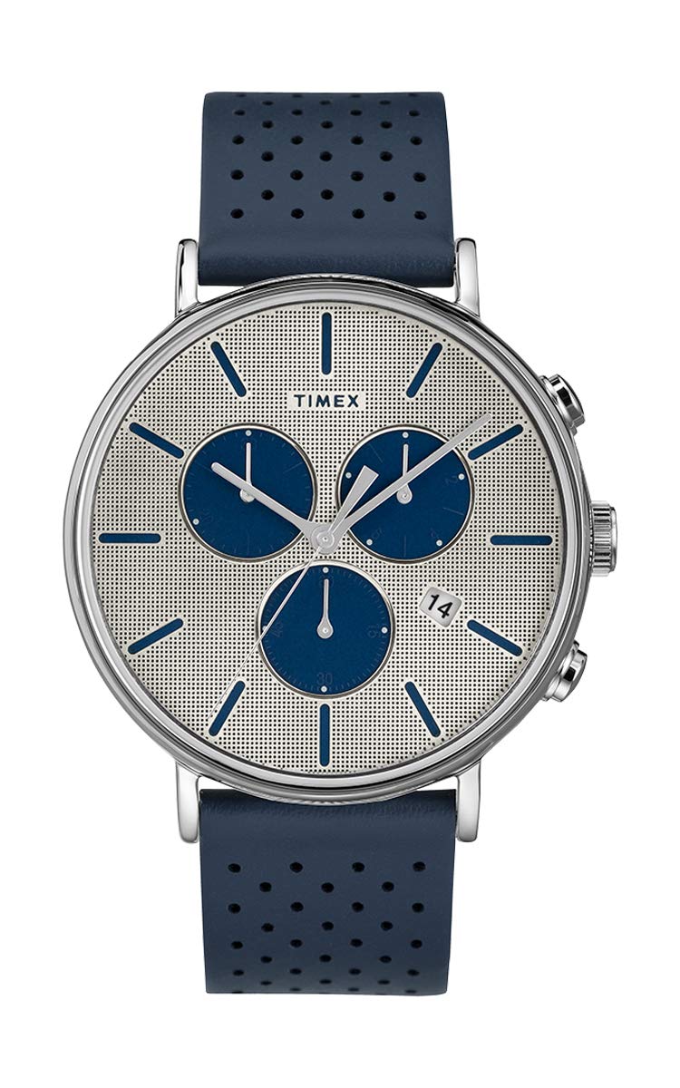 Timex Fairfield TW2R97700 Men's Supernova Leather Band Chronograph Watch